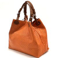 Debora Leather Hobo Bag: Italian Calfskin & Adjustable Handles - Leather Italiano