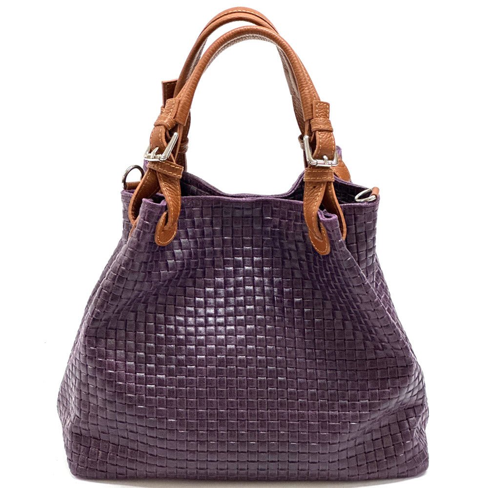 Debora Leather Hobo Bag: Italian Calfskin & Adjustable Handles - Leather Italiano