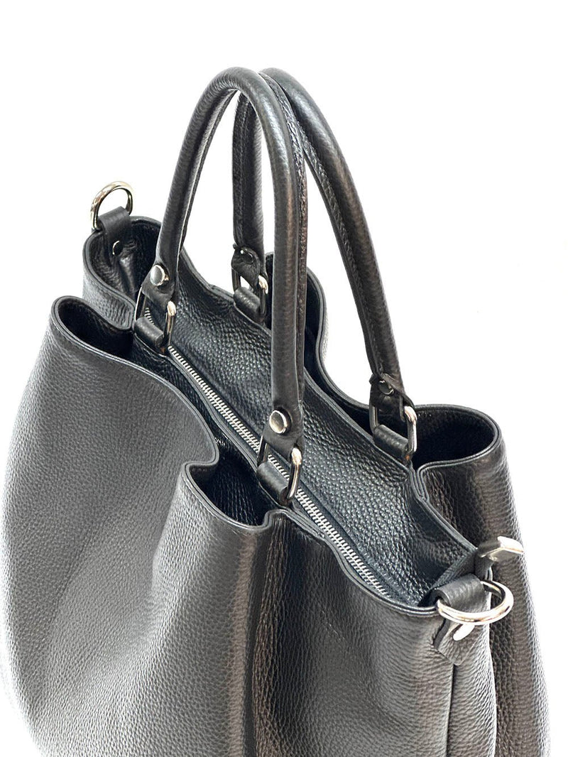 Donata Leather Hobo Bag: Italian Elegance - Leather Italiano