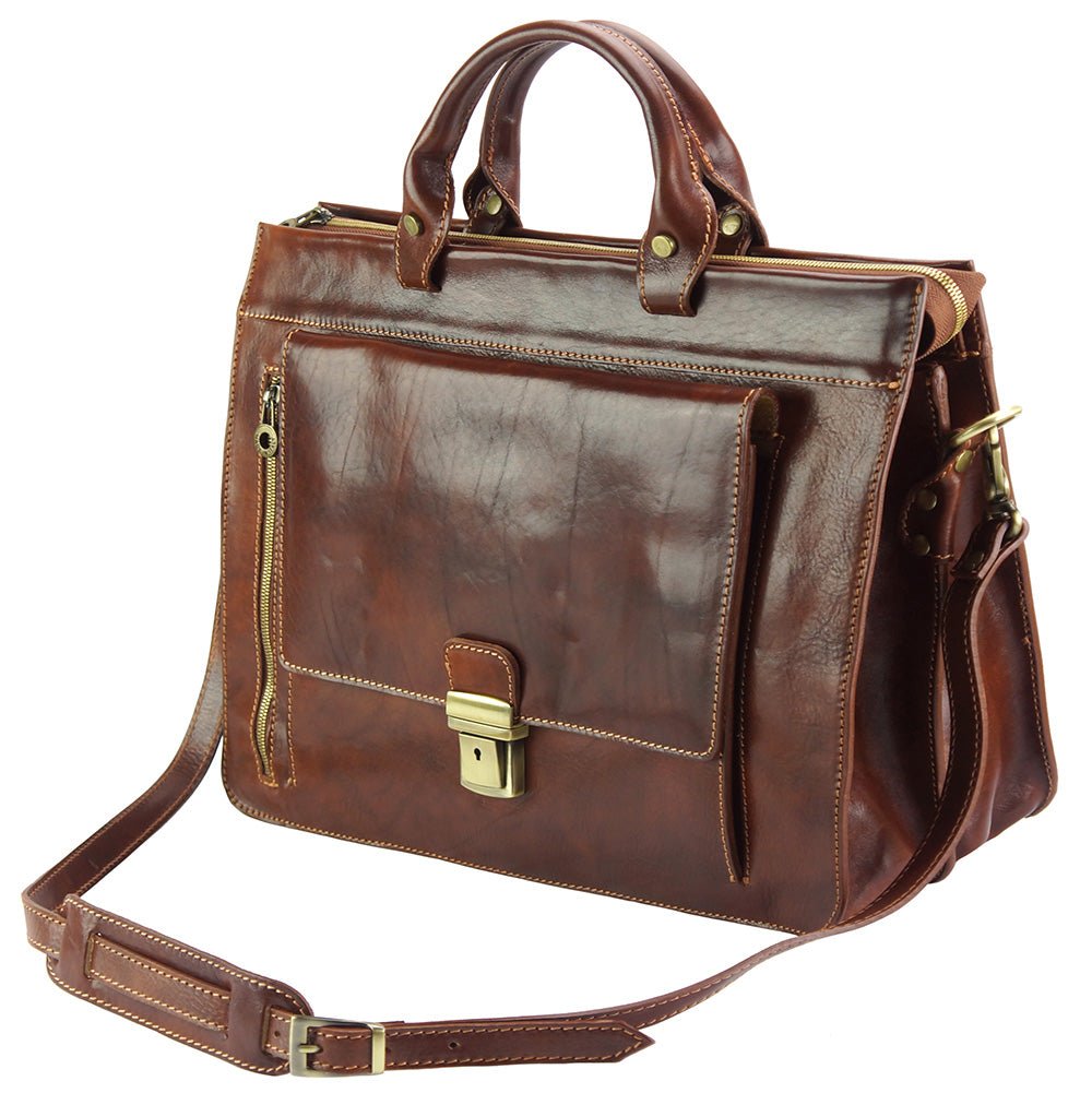 Donato leather Briefcase - Leather Italiano