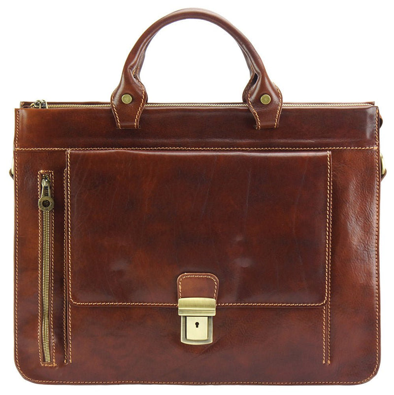 Donato leather Briefcase - Leather Italiano