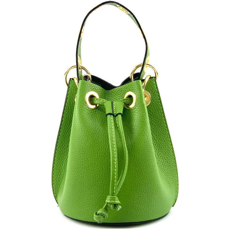 Eileen Leather Bucket Bag: A Burst of Color for Everyday Adventures - Leather Italiano