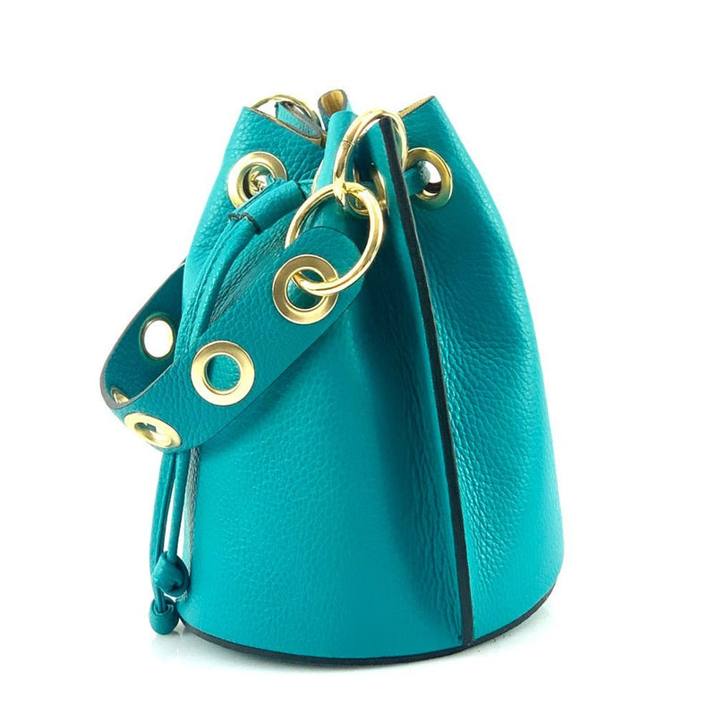 Eileen Leather Bucket Bag: A Burst of Color for Everyday Adventures - Leather Italiano