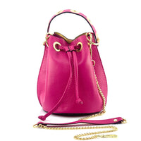 Eileen Leather Bucket Bag: A Burst of Color for Everyday Adventures - Leather Italiano