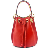 Eileen Leather Bucket Bag: A Burst of Color for Everyday Adventures - Leather Italiano