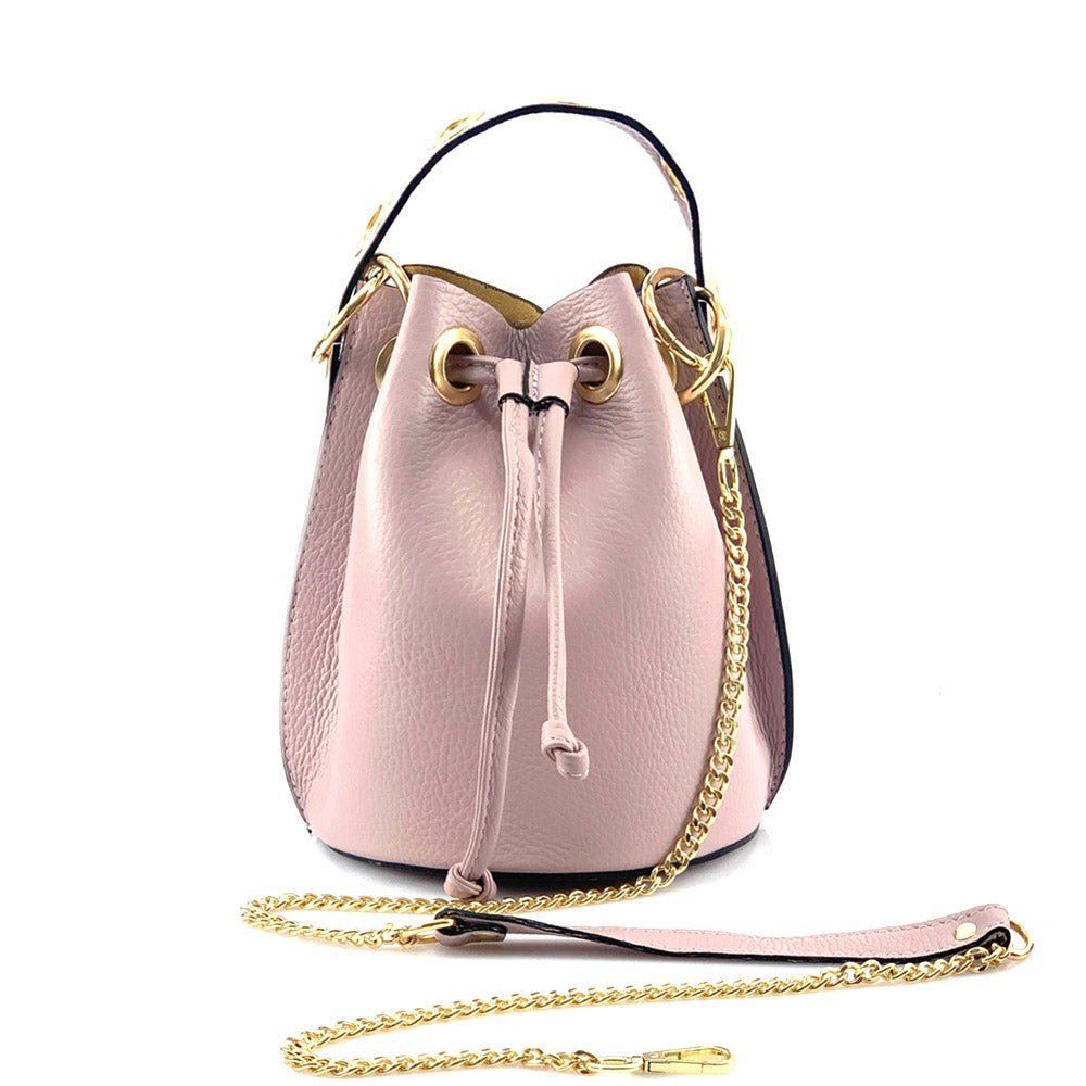 Eileen Leather Bucket Bag: A Burst of Color for Everyday Adventures - Leather Italiano
