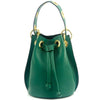 Eileen Leather Bucket Bag: A Burst of Color for Everyday Adventures - Leather Italiano