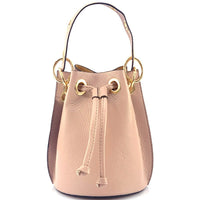Eileen Leather Bucket Bag: A Burst of Color for Everyday Adventures - Leather Italiano