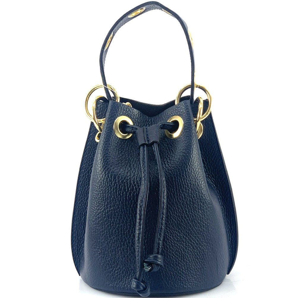 Eileen Leather Bucket Bag: A Burst of Color for Everyday Adventures - Leather Italiano