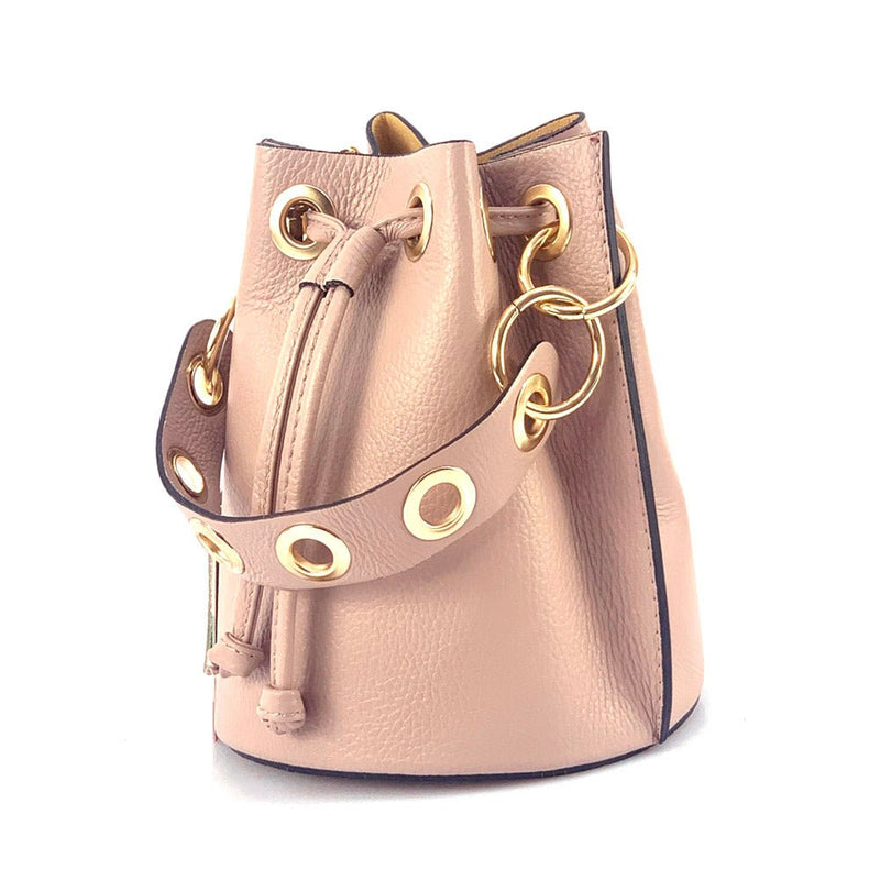 Eileen Leather Bucket Bag: A Burst of Color for Everyday Adventures - Leather Italiano