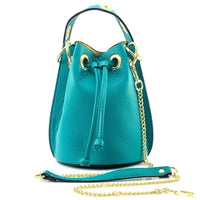 Eileen Leather Bucket Bag: A Burst of Color for Everyday Adventures - Leather Italiano