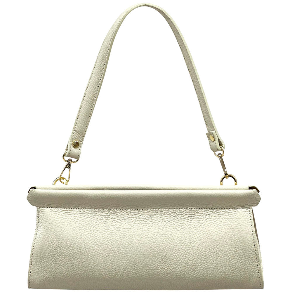 Eliora Italian Cow Leather Convertible Baguette Bag - Leather Italiano