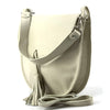 Elisa Italian Calfskin Leather Shoulder Bag – Elegant Tassel Detail & Versatile Strap - Leather Italiano