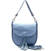 Elisa Italian Calfskin Leather Shoulder Bag – Elegant Tassel Detail & Versatile Strap - Leather Italiano