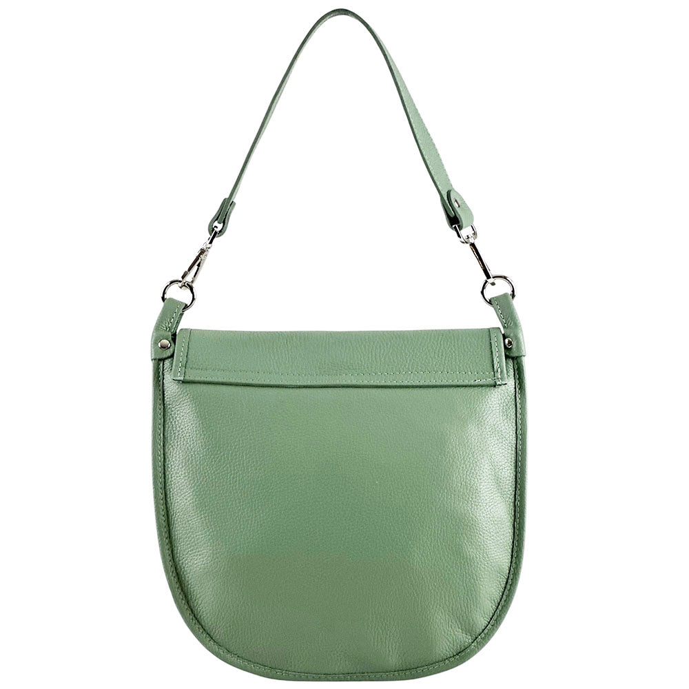 Elisa Italian Calfskin Leather Shoulder Bag – Elegant Tassel Detail & Versatile Strap - Leather Italiano