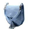 Elisa Italian Calfskin Leather Shoulder Bag – Elegant Tassel Detail & Versatile Strap - Leather Italiano