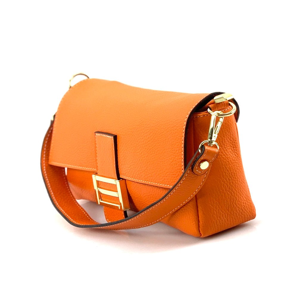 Elisabetta Calfskin Leather Shoulder Bag: Spacious - Leather Italiano