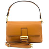 Elisabetta Calfskin Leather Shoulder Bag: Spacious - Leather Italiano