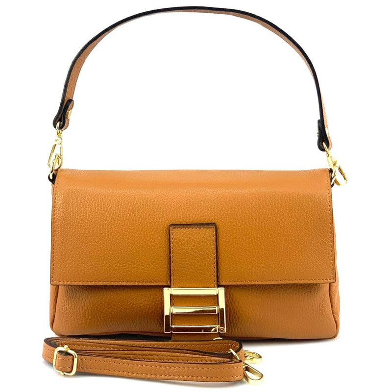 Elisabetta Calfskin Leather Shoulder Bag: Spacious - Leather Italiano