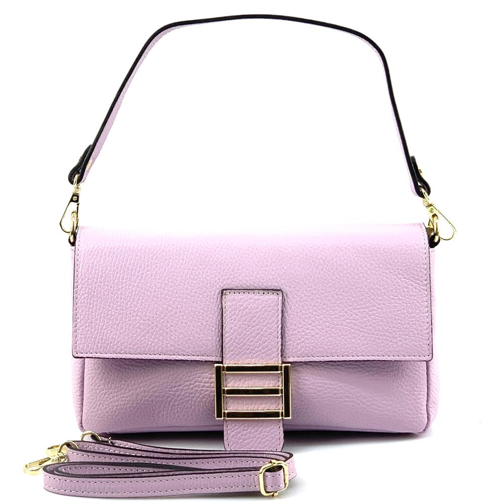 Elisabetta Calfskin Leather Shoulder Bag: Spacious - Leather Italiano