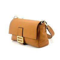 Elisabetta Calfskin Leather Shoulder Bag: Spacious - Leather Italiano