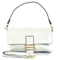 Elisabetta Calfskin Leather Shoulder Bag: Spacious - Leather Italiano