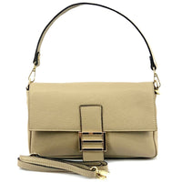 Elisabetta Calfskin Leather Shoulder Bag: Spacious - Leather Italiano