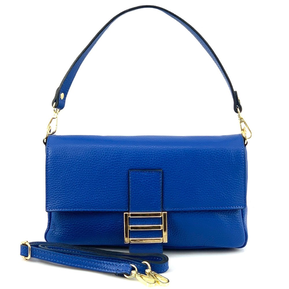 Elisabetta Calfskin Leather Shoulder Bag: Spacious - Leather Italiano