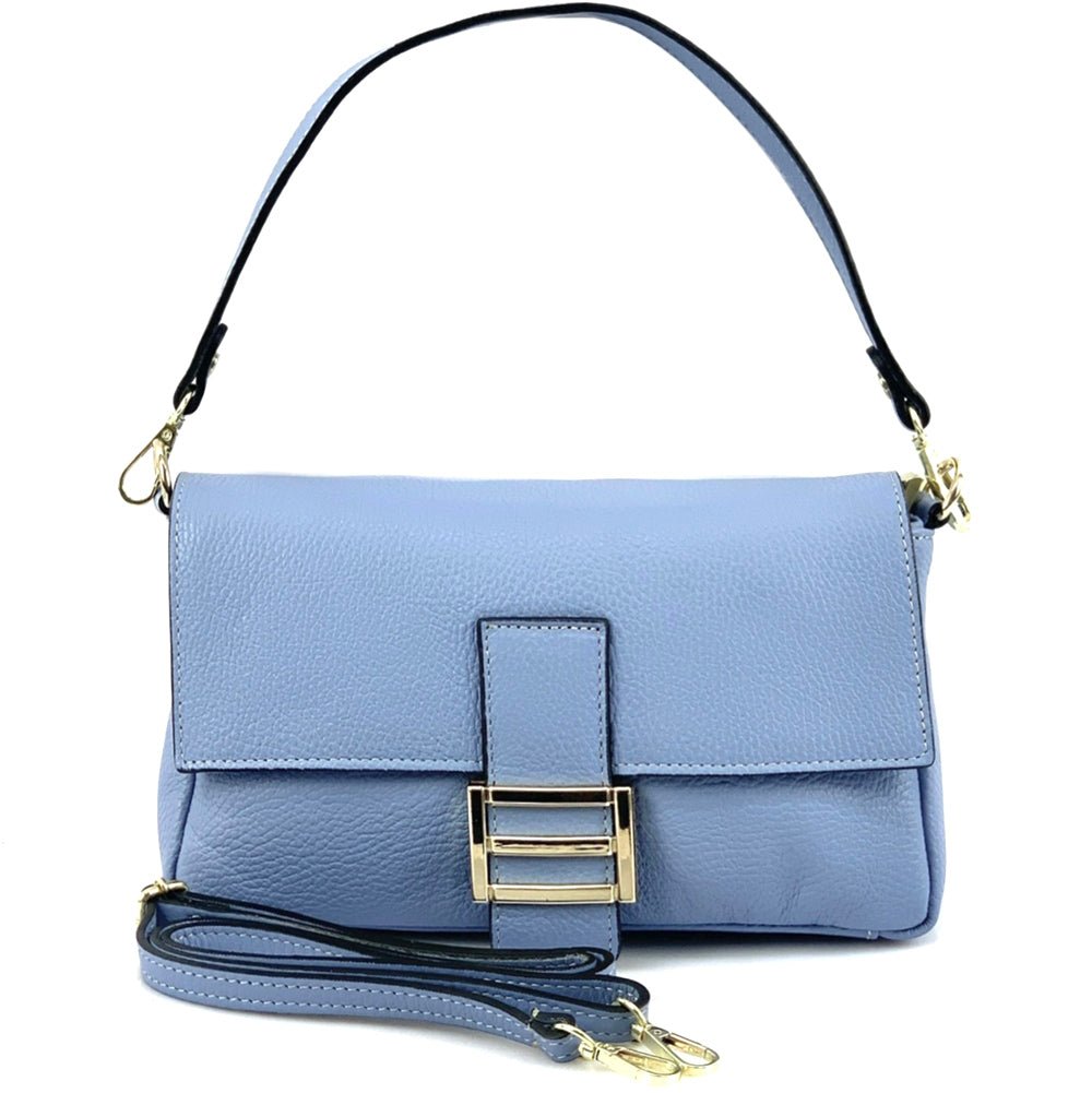 Elisabetta Calfskin Leather Shoulder Bag: Spacious - Leather Italiano