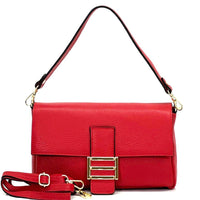 Elisabetta Calfskin Leather Shoulder Bag: Spacious - Leather Italiano