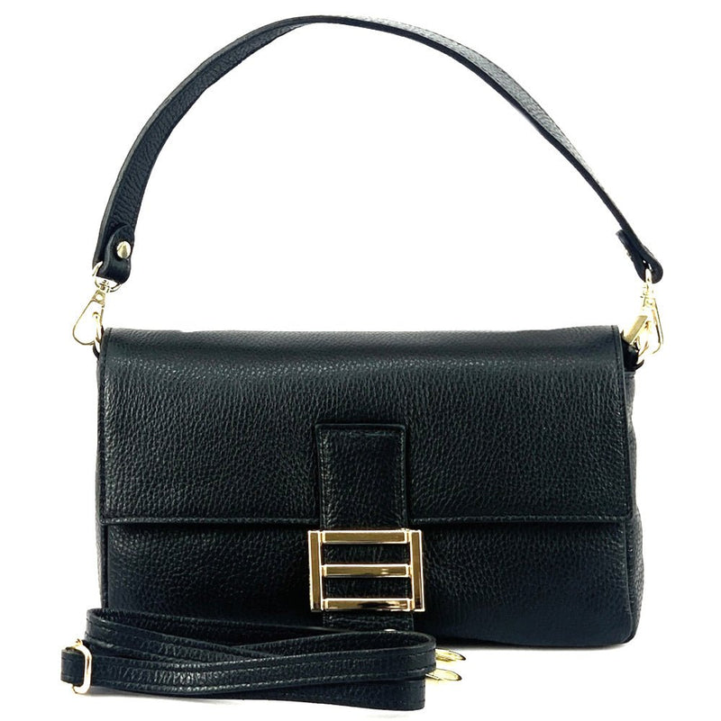 Elisabetta Calfskin Leather Shoulder Bag: Spacious - Leather Italiano