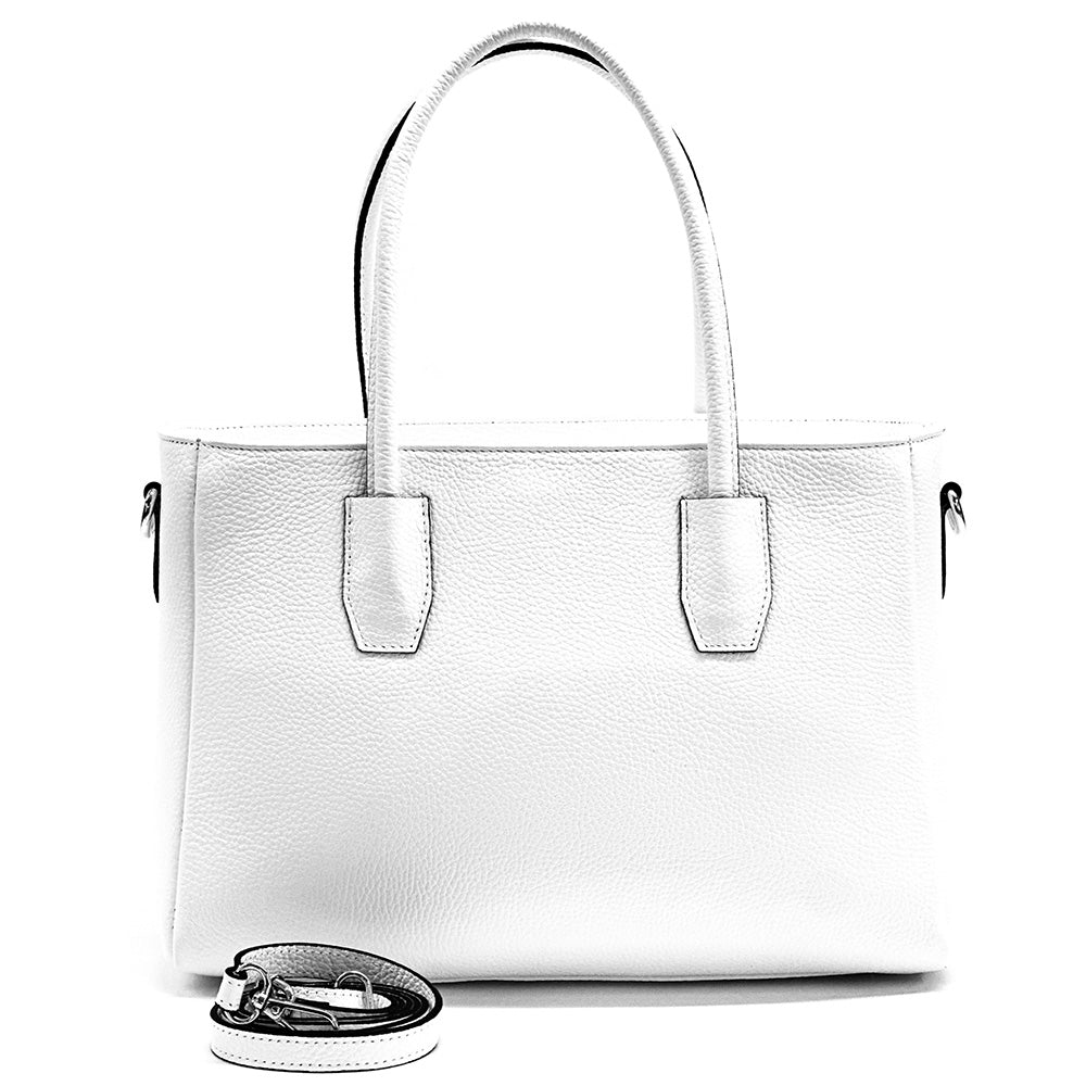 Elisenta Italian Leather Bag – Elegant Structured Handbag for Women - Leather Italiano