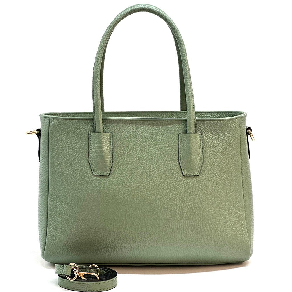Elisenta Italian Leather Bag – Elegant Structured Handbag for Women - Leather Italiano