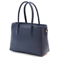 Elisenta Italian Leather Bag – Elegant Structured Handbag for Women - Leather Italiano
