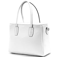 Elisenta Italian Leather Bag – Elegant Structured Handbag for Women - Leather Italiano