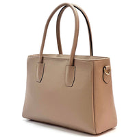 Elisenta Italian Leather Bag – Elegant Structured Handbag for Women - Leather Italiano