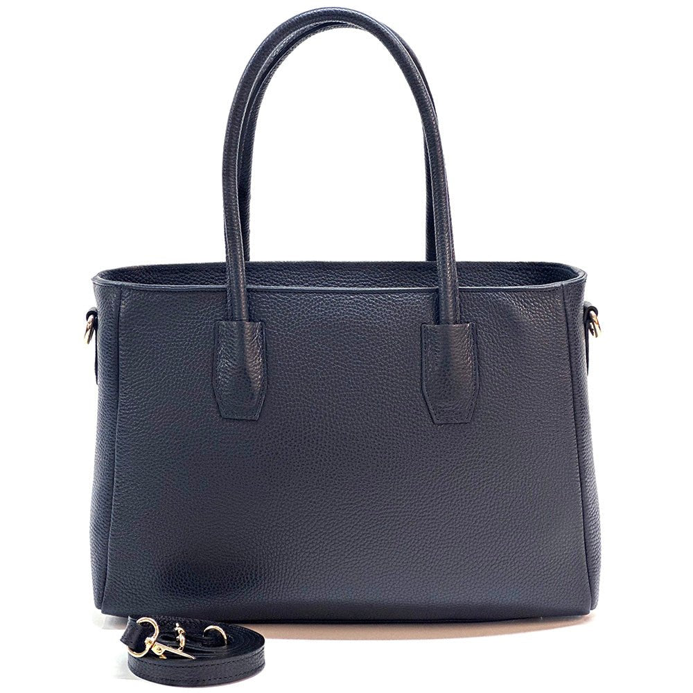 Elisenta Italian Leather Bag – Elegant Structured Handbag for Women - Leather Italiano
