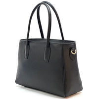 Elisenta Italian Leather Bag – Elegant Structured Handbag for Women - Leather Italiano