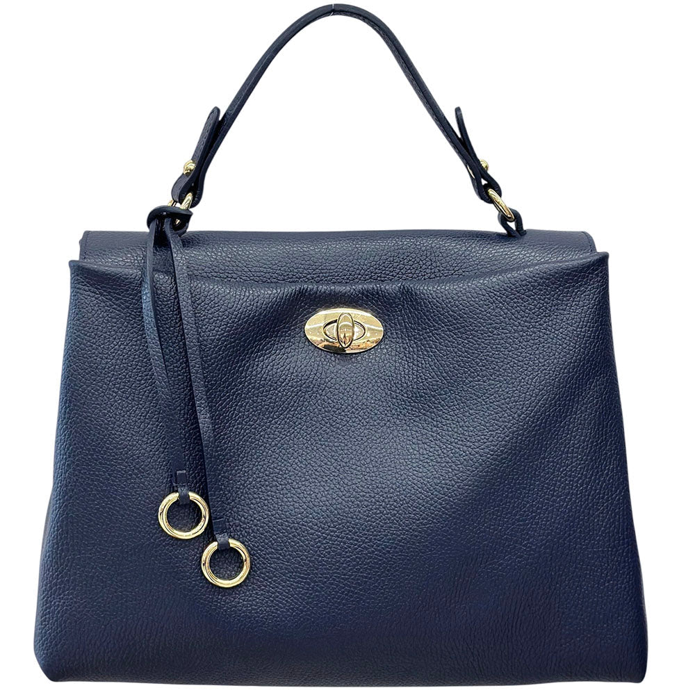 Elowen Italian Leather Top Handle Handbag - Leather Italiano