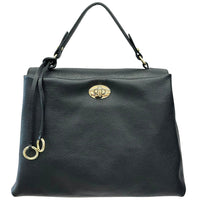 Elowen Italian Leather Top Handle Handbag - Leather Italiano