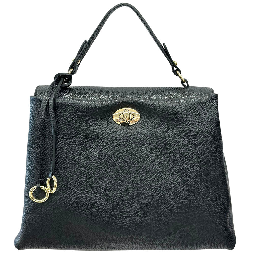 Elowen Italian Leather Top Handle Handbag - Leather Italiano