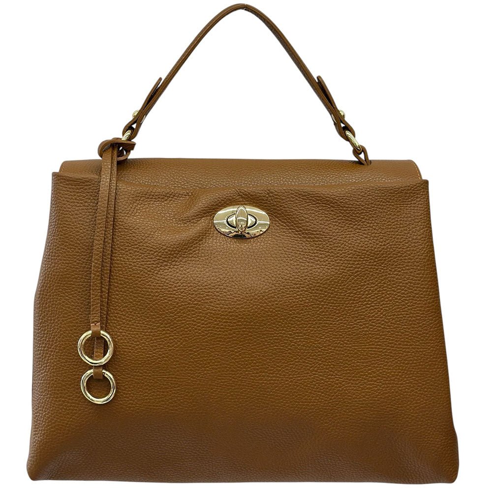 Elowen Italian Leather Top Handle Handbag - Leather Italiano