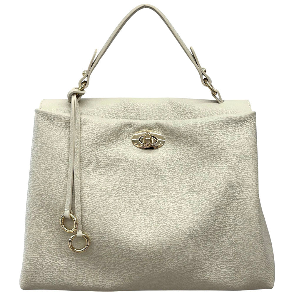 Elowen Italian Leather Top Handle Handbag - Leather Italiano