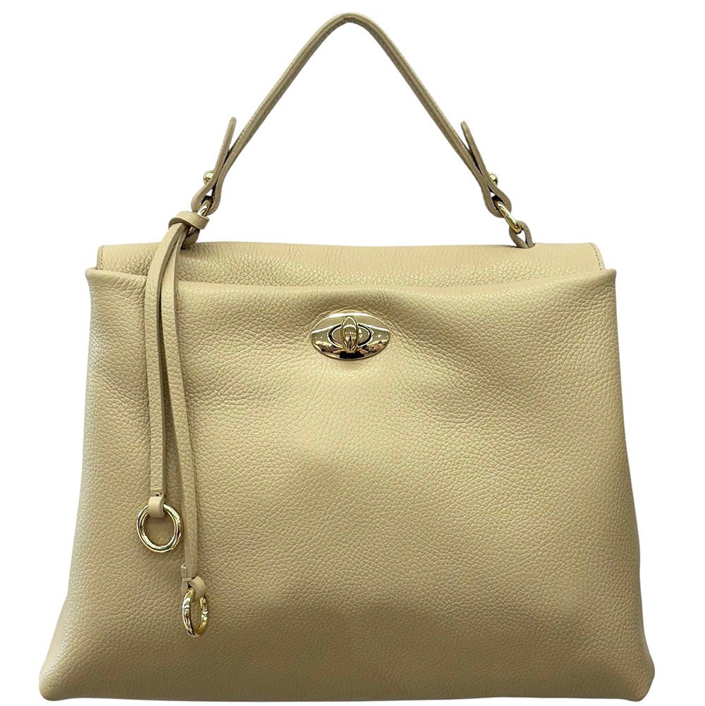 Elowen Italian Leather Top Handle Handbag - Leather Italiano