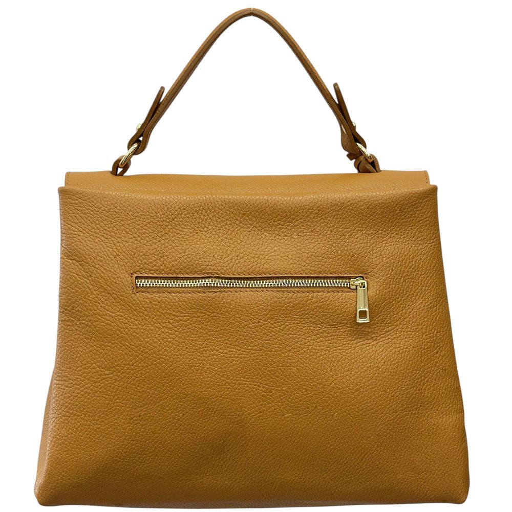 Elowen Italian Leather Top Handle Handbag - Leather Italiano