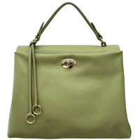 Elowen Italian Leather Top Handle Handbag - Leather Italiano