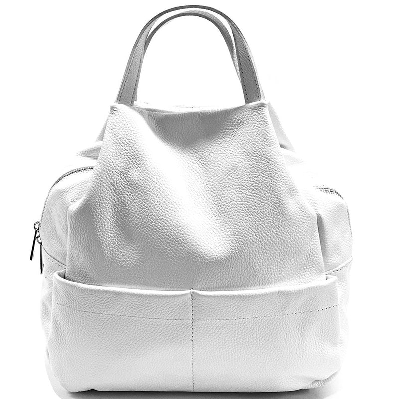 Elva Italian Pebbled Leather Backpack – Women’s Elegant Everyday Bag (Handmade in Florence) - Leather Italiano
