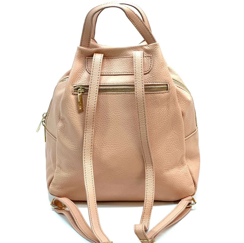 Elva Italian Pebbled Leather Backpack – Women’s Elegant Everyday Bag (Handmade in Florence) - Leather Italiano