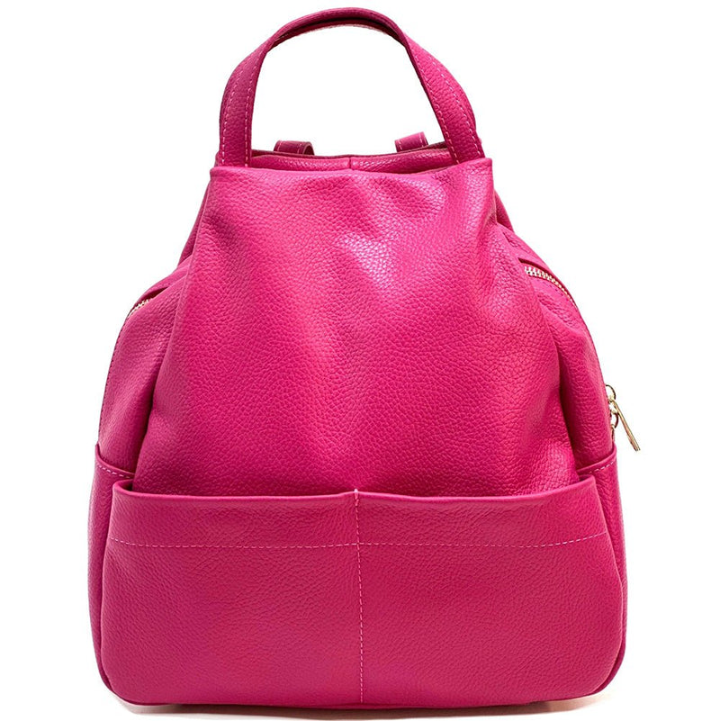 Elva Italian Pebbled Leather Backpack – Women’s Elegant Everyday Bag (Handmade in Florence) - Leather Italiano