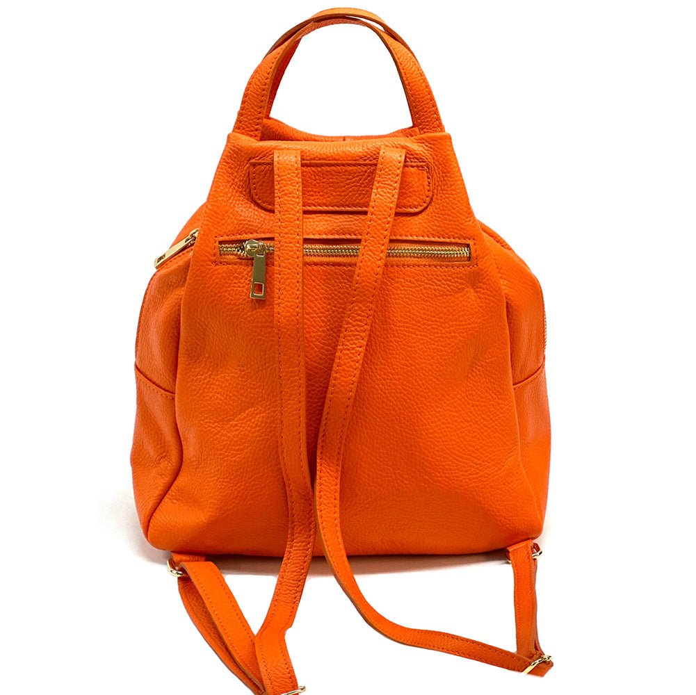 Elva Italian Pebbled Leather Backpack – Women’s Elegant Everyday Bag (Handmade in Florence) - Leather Italiano